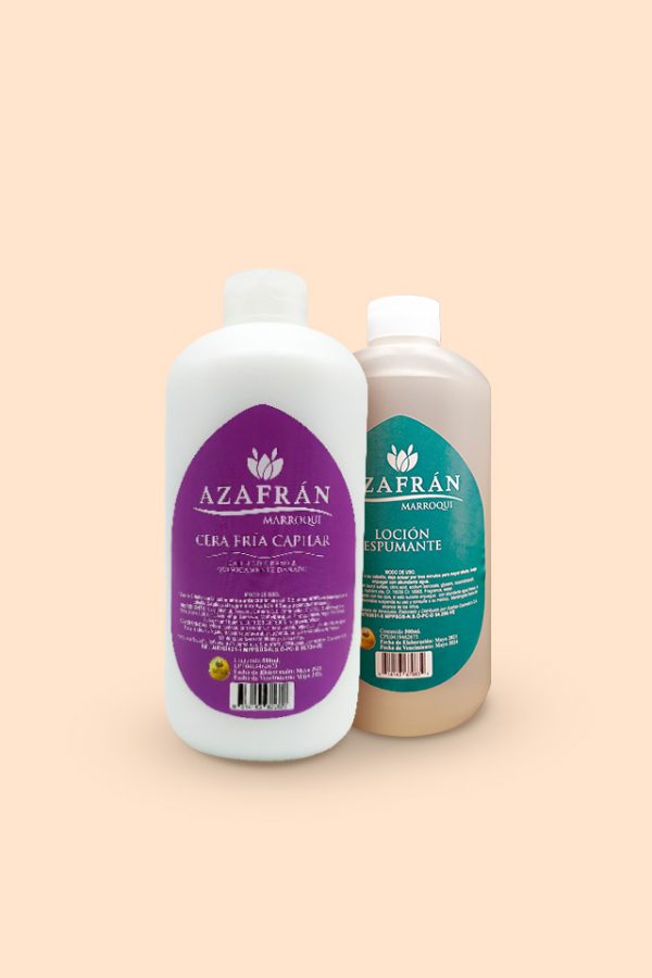 cera fria capilar con loción espumante Azafran
